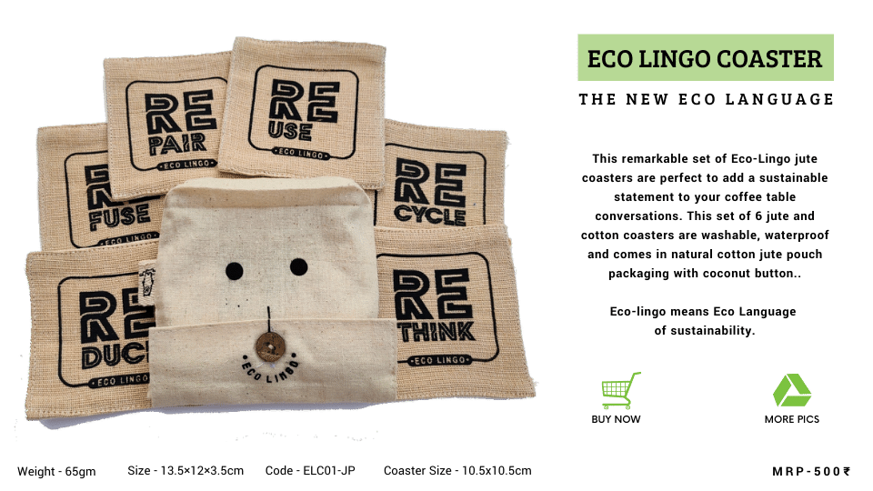 Eco-lingo coasters zero plastic coasters eco-friendly