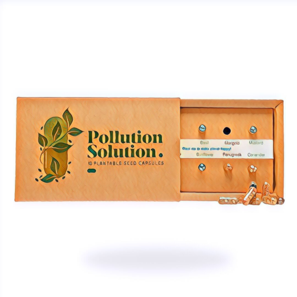 Pollution Solution 10 variety seeds gift Box (Pack of 2)