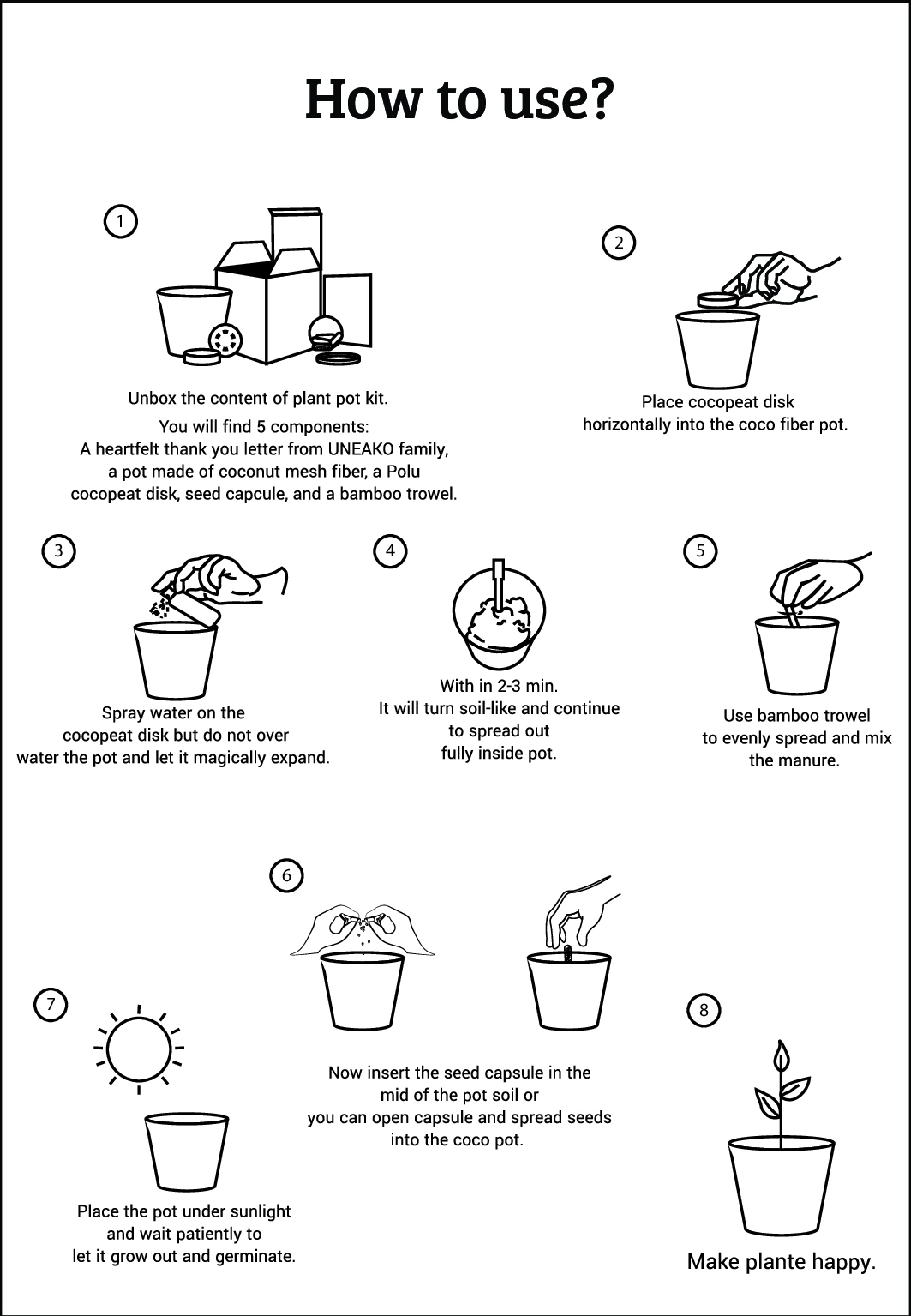 Planting Instructions of Plant Therapy Kit