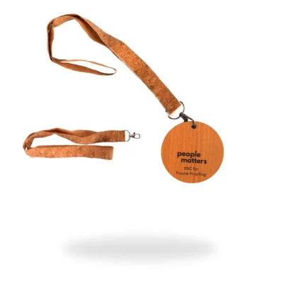 Eco-friendly cork lanyard medal