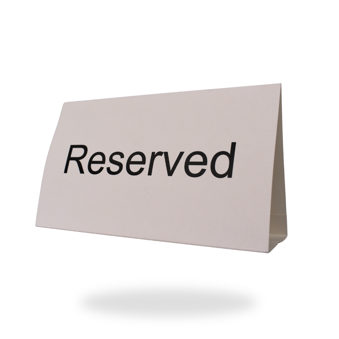 Reserved Tent cards Set of 25