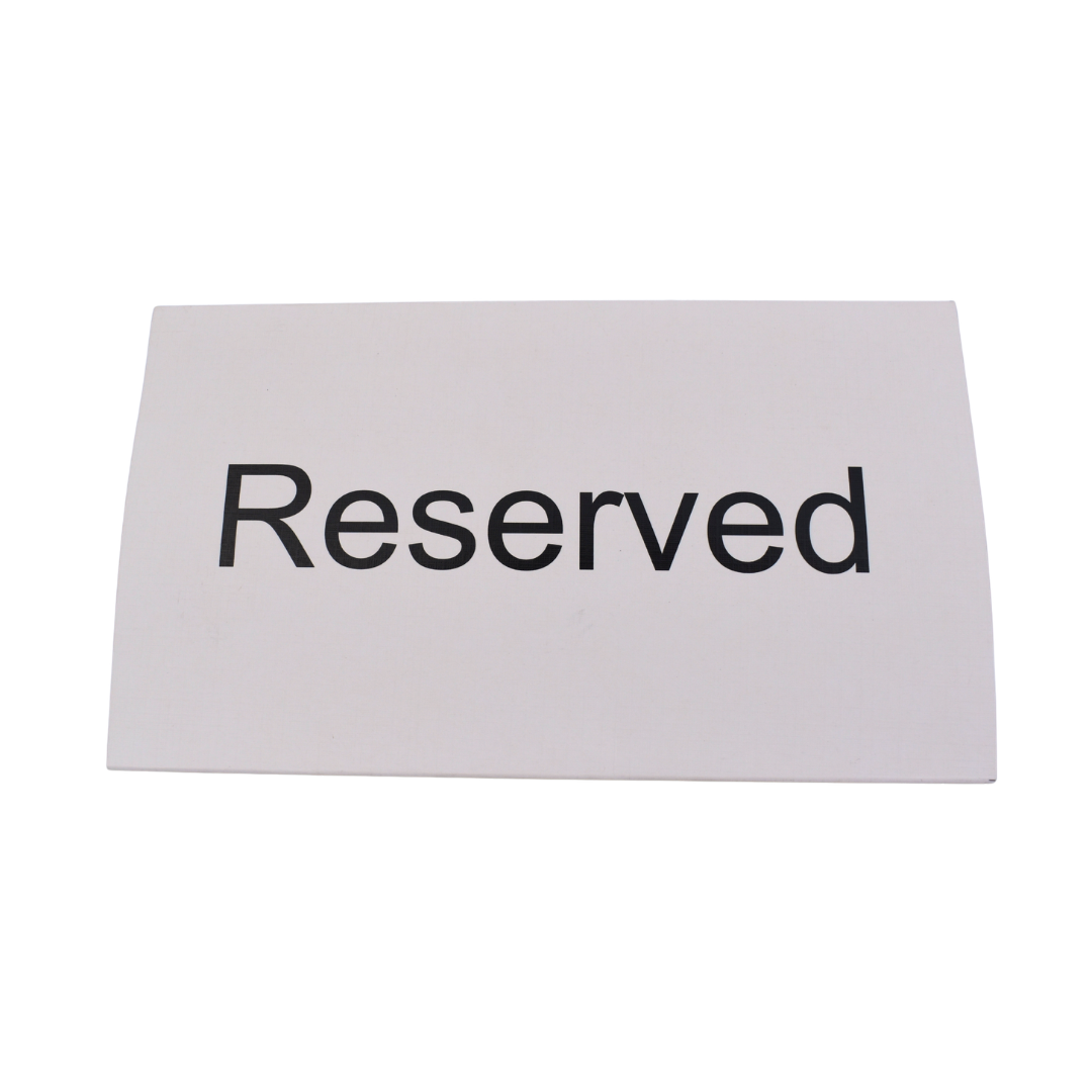 Reserved Tent cards Set of 25