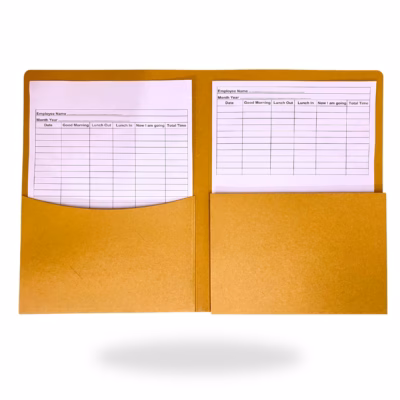 MOU Signing Folder with Documents Pockets and Spline.